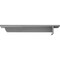 Ekena Millwork Heaton Hidden Support Steel Bracket w/ 10" Support Depth, Hammered Gray 3"W x 14"D x 2"H BKTM03X14X02HEHGY - alternate 8